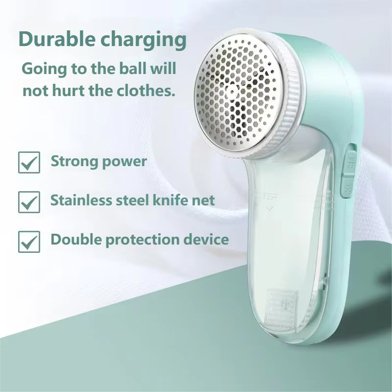 Electric Portable Fabric Lint Remover Household Clothes Shaver Professional Fuzz Trimmer with Brush Blade for Fabric Fluff Remov